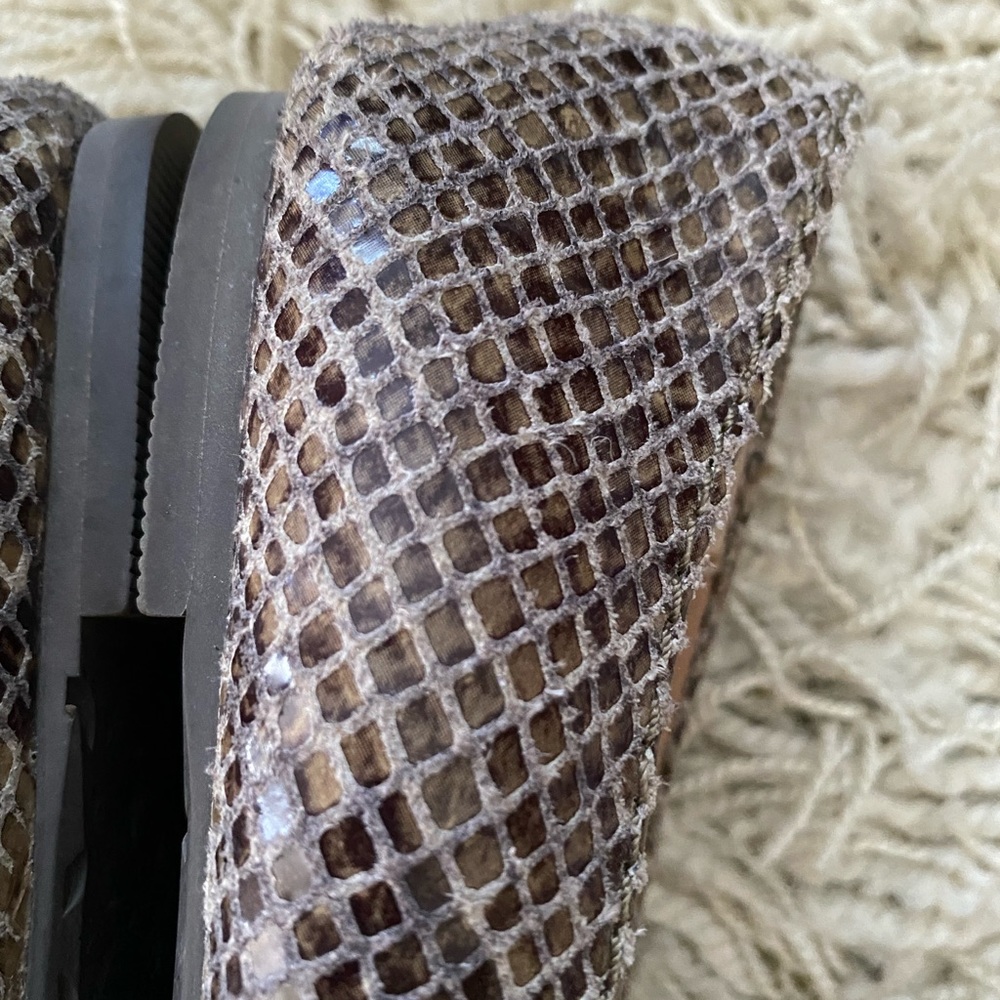 Fossil Snake Reptile Print With Silver Buckles Sl… - image 6